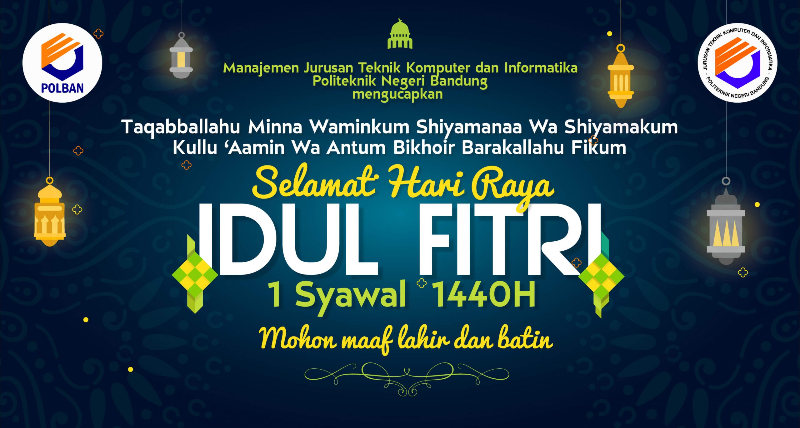 Ucapan Selamat Hari Raya Idul Fitri 1 Syawal 1440H